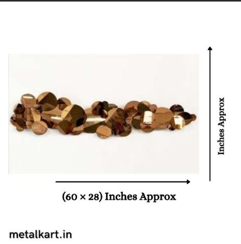 Metallic Convergence Abstract Wall Art (60 x 28 inches)