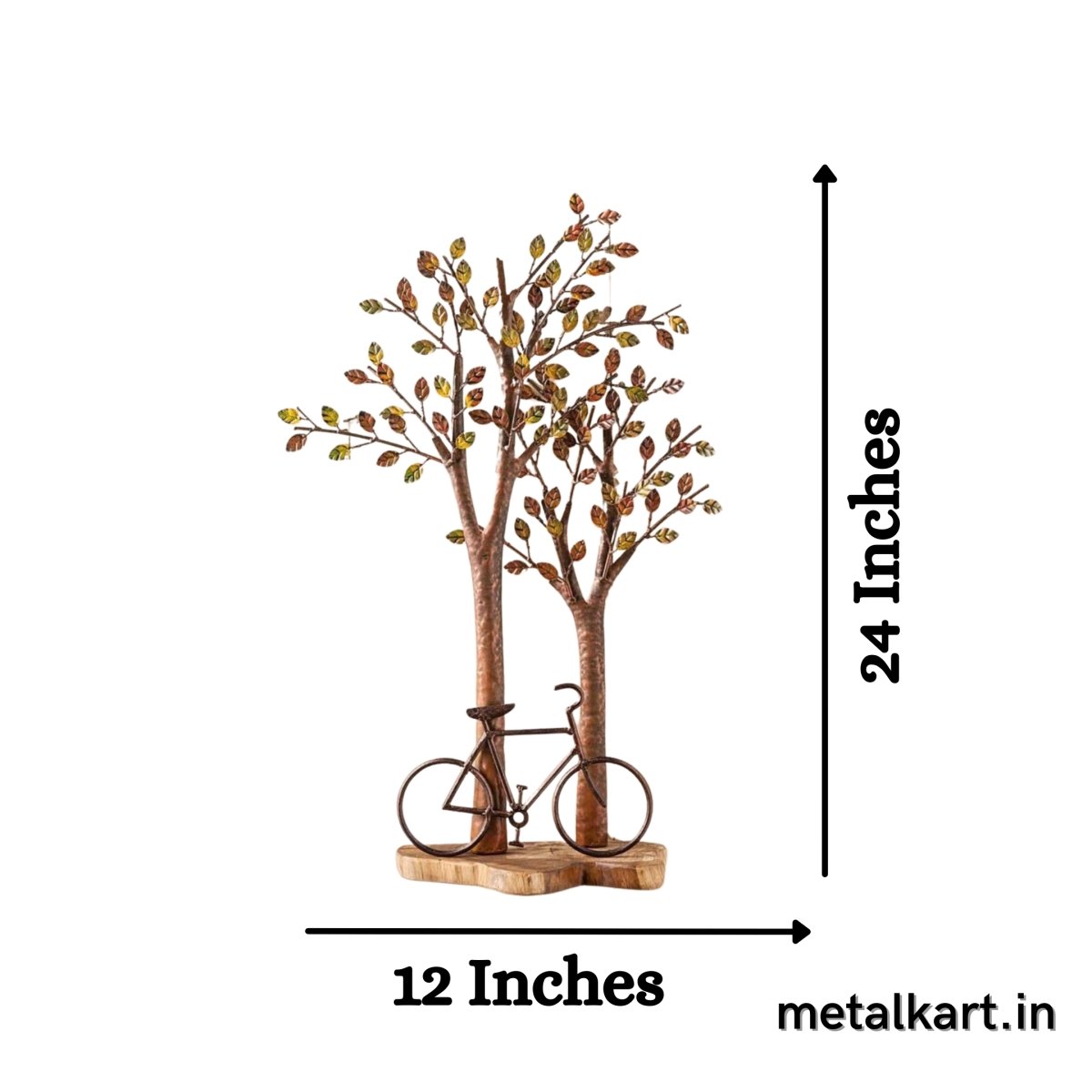 Metallic Cycle Under Long Trees (24 x 12 Inches)
