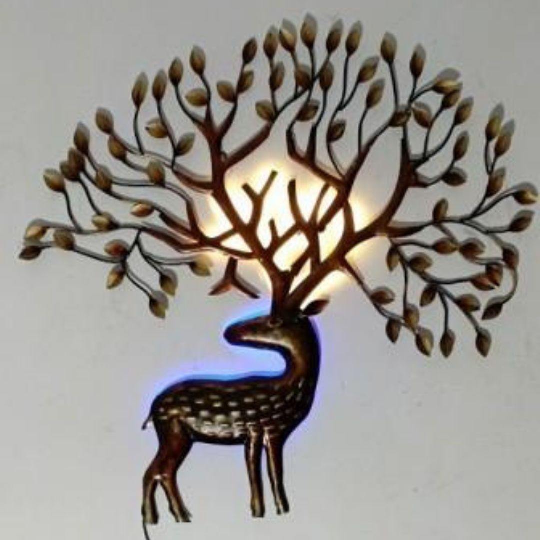 Metallic Deer Wall Art (29x1.2x31)