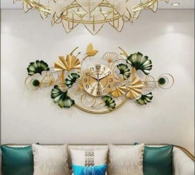 Metallic designer centre wall watch (48 x 23 Inches)