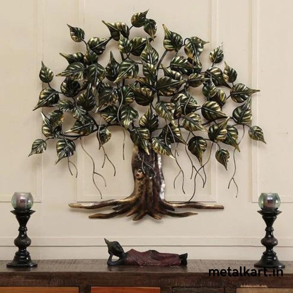 Metallic Everlasting Betel Tree Wall Decor (40 x 37 Inches approx)