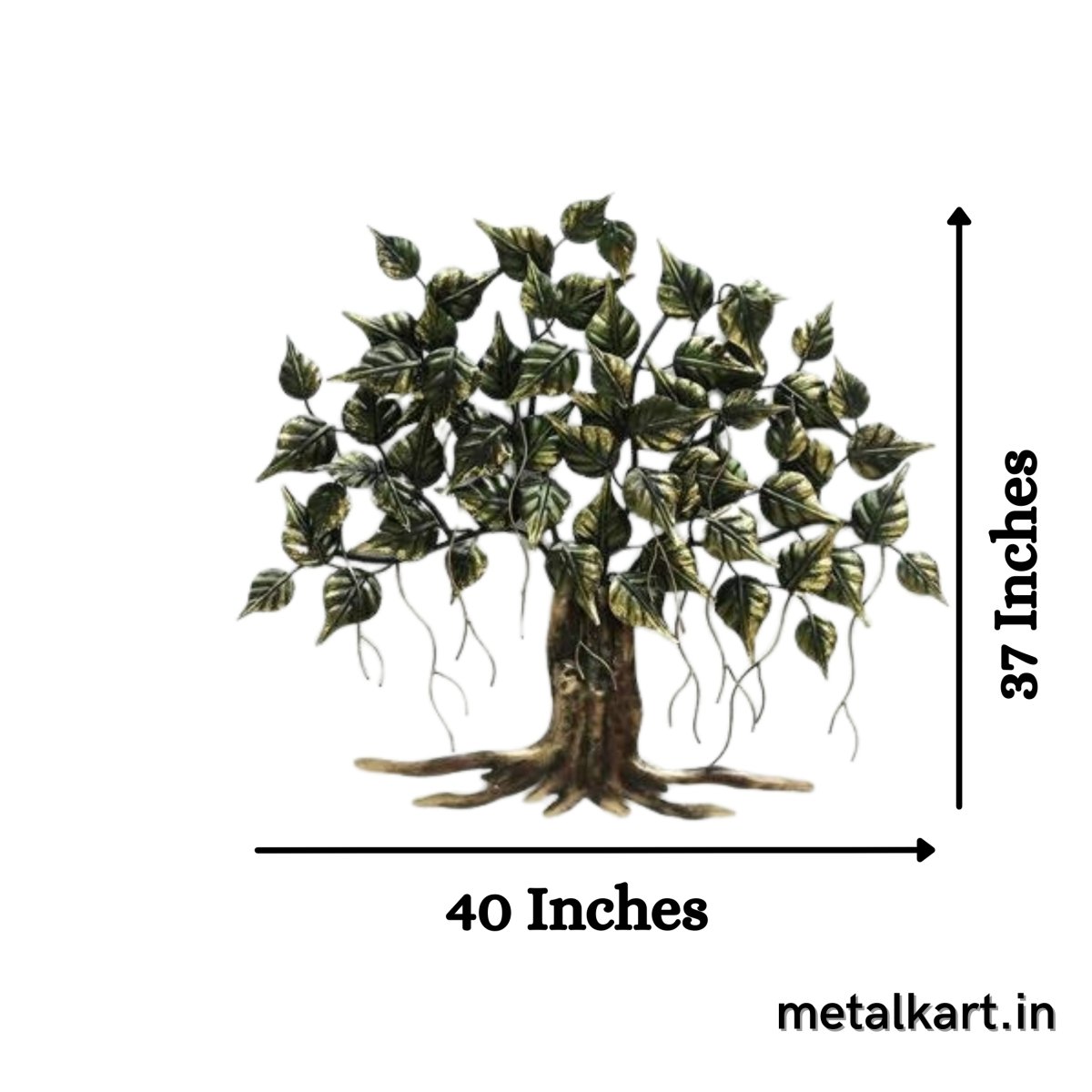 Metallic Everlasting Betel Tree Wall Decor (40 x 37 Inches approx)