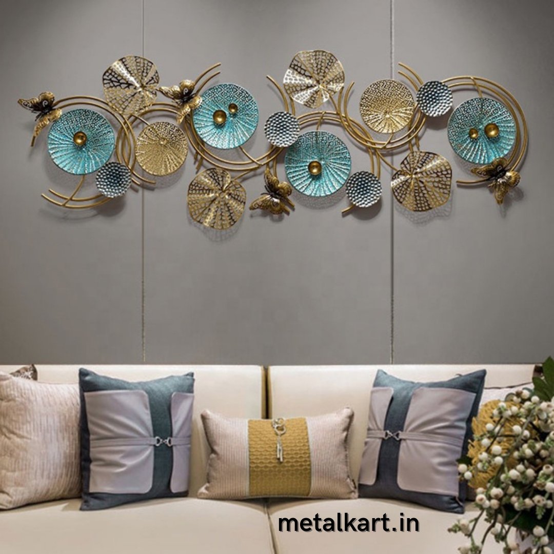 Metallic Flora and fauna Wall Art (52 x18 Inches)