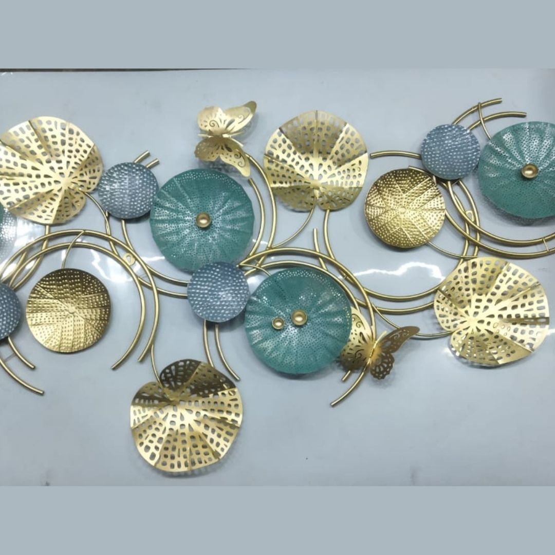 Metallic Flora and fauna Wall Art (52 x18 Inches)