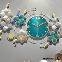 Thumbnail for Metallic Floral Centre Wall Watch (48 x 24 Inches)