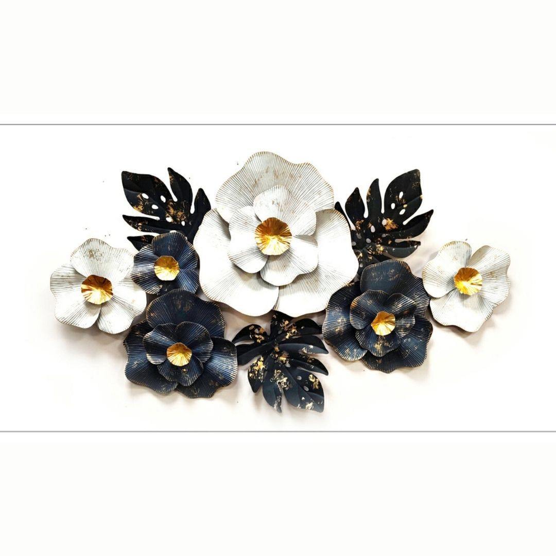 Metallic flower wall art (48 x 25 Inches)