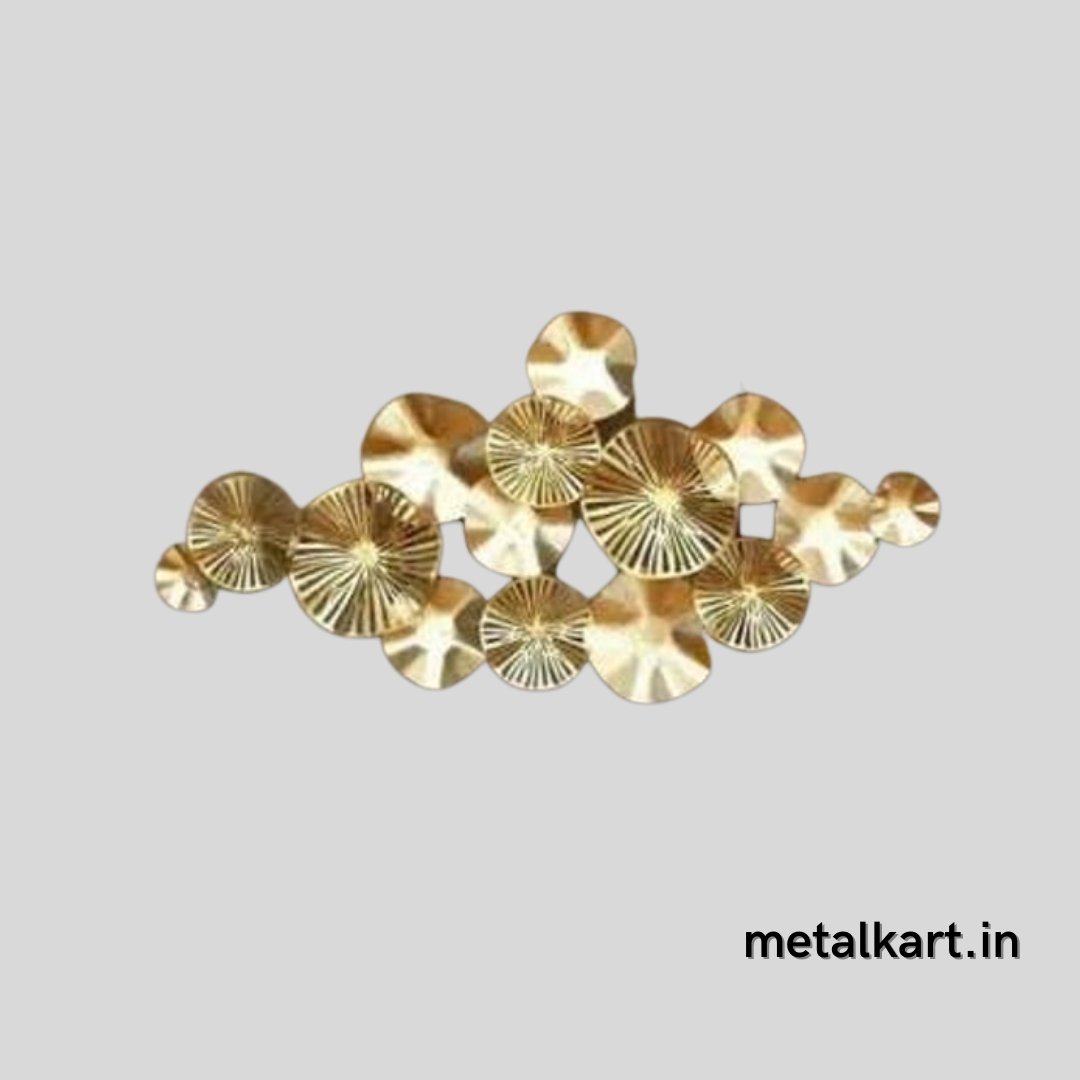 Metallic golden plates wall accent (48 x 24 Inches)