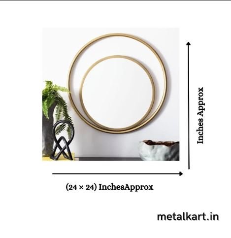 Metallic Golden Safavieh Wonder Mirror (24 x 24 Inches)