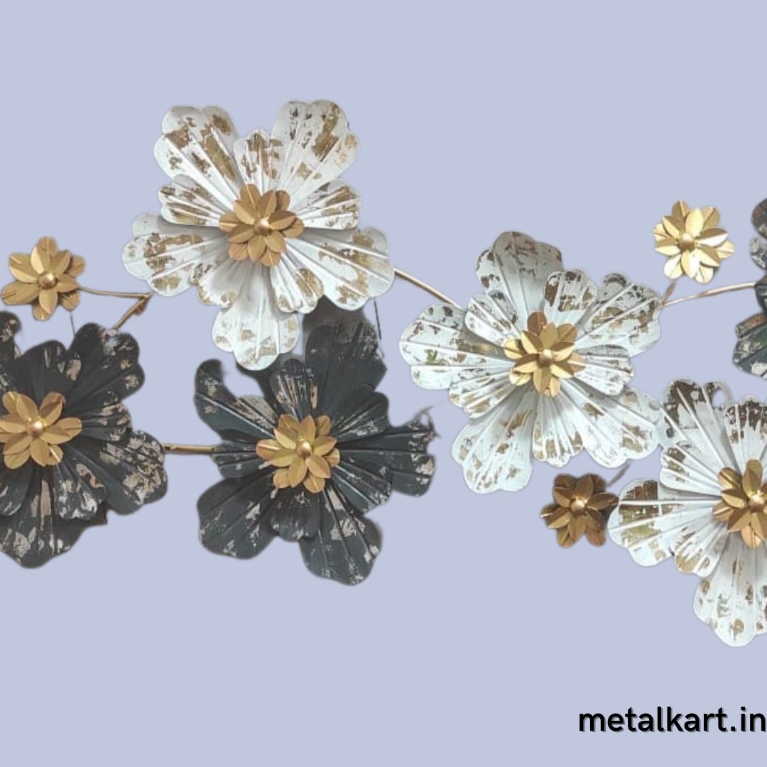 Metallic Grey flower zara ( 58 x 22 Inches )
