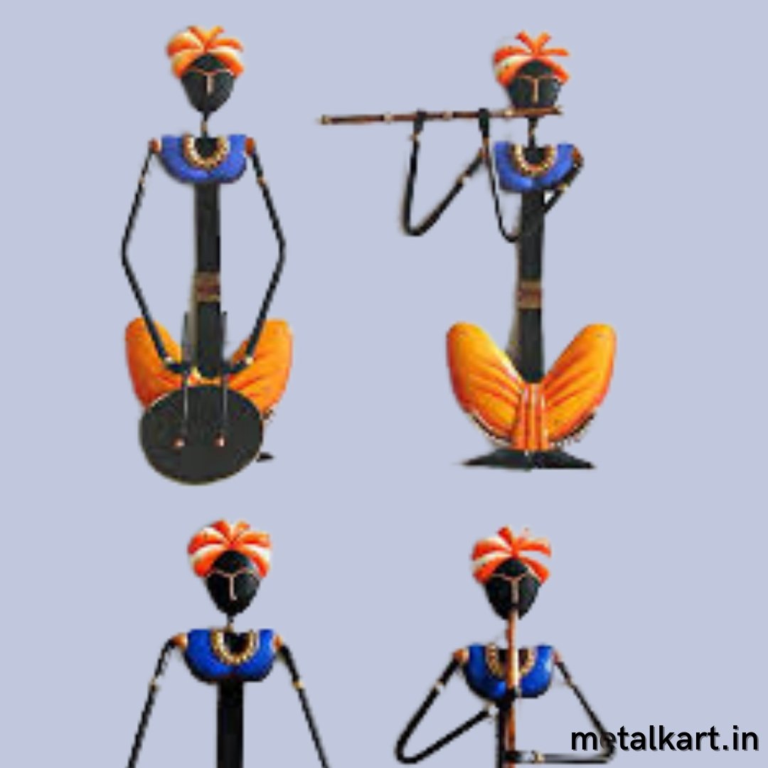 Metallic Indian orchestra (12 x 5 Inches)