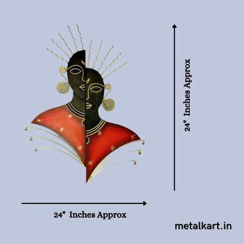 Metallic Iron Lady Wall Art (24 Inches)