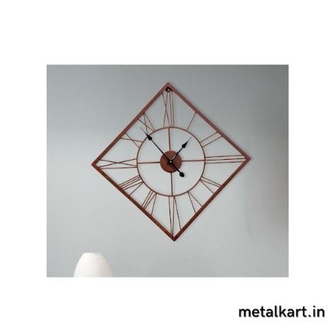 Metallic Kite with Roman Time Wall Clock (24 x 24 Inches)