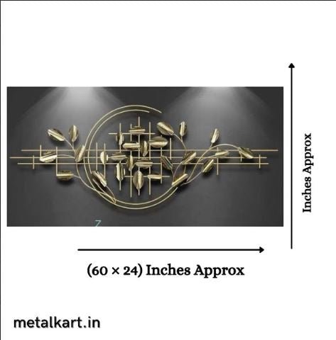 Metallic Leafsong Wall Art (60 x 24 Inches)