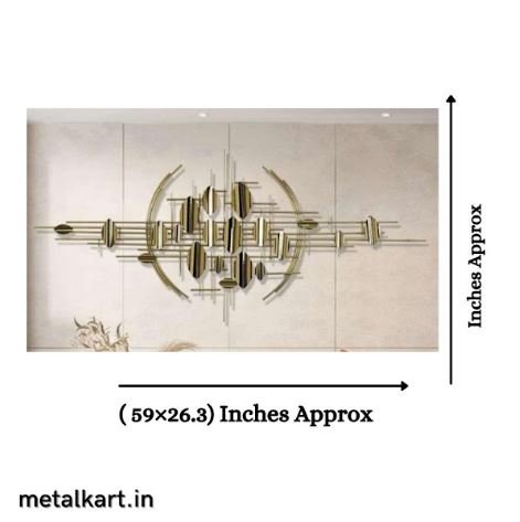 Metallic Luminous Lattice Wall Art (59 X 26.3 Inches)