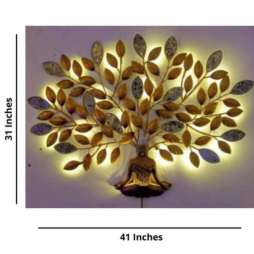 Metallic Muzac Buddha Tree (41 * 31 Inches)