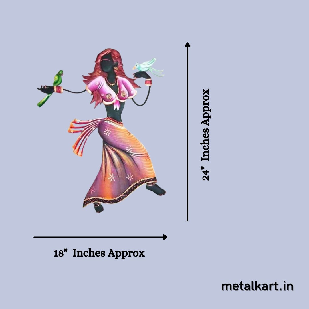 Metallic Nartaki Wall sculpture (24 x 18 Inches)