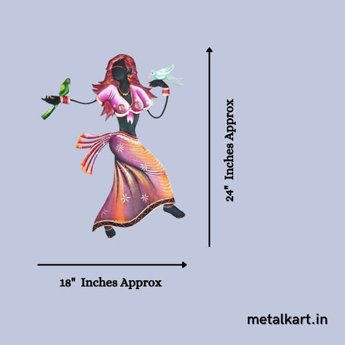 Metallic Nartaki Wall sculpture (24 x 18 Inches)