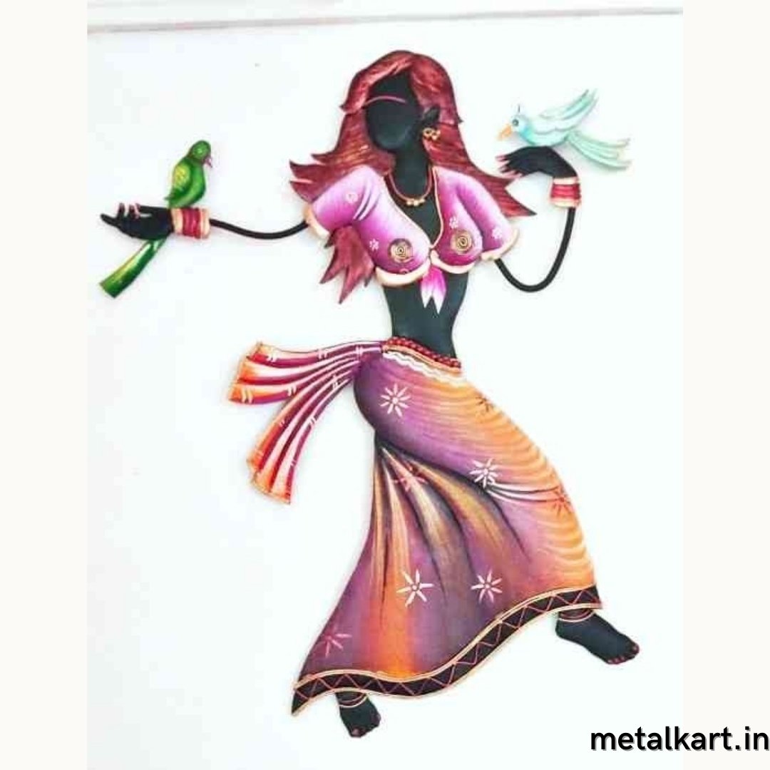 Metallic Nartaki Wall sculpture (24 x 18 Inches)