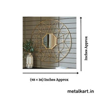 Thumbnail for Metallic Octa Mirror Fixed in Geometrified circle (30 x 30 Inches)