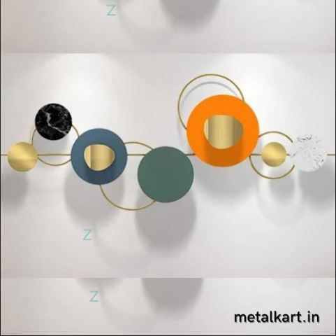 Metallic Radiant Rings Wall Art (59.5 x 17 Inches)