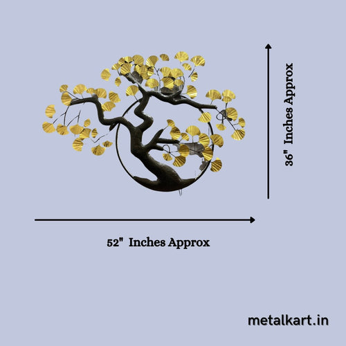 Metallic Ring tree wall design (52 x 36 Inches)