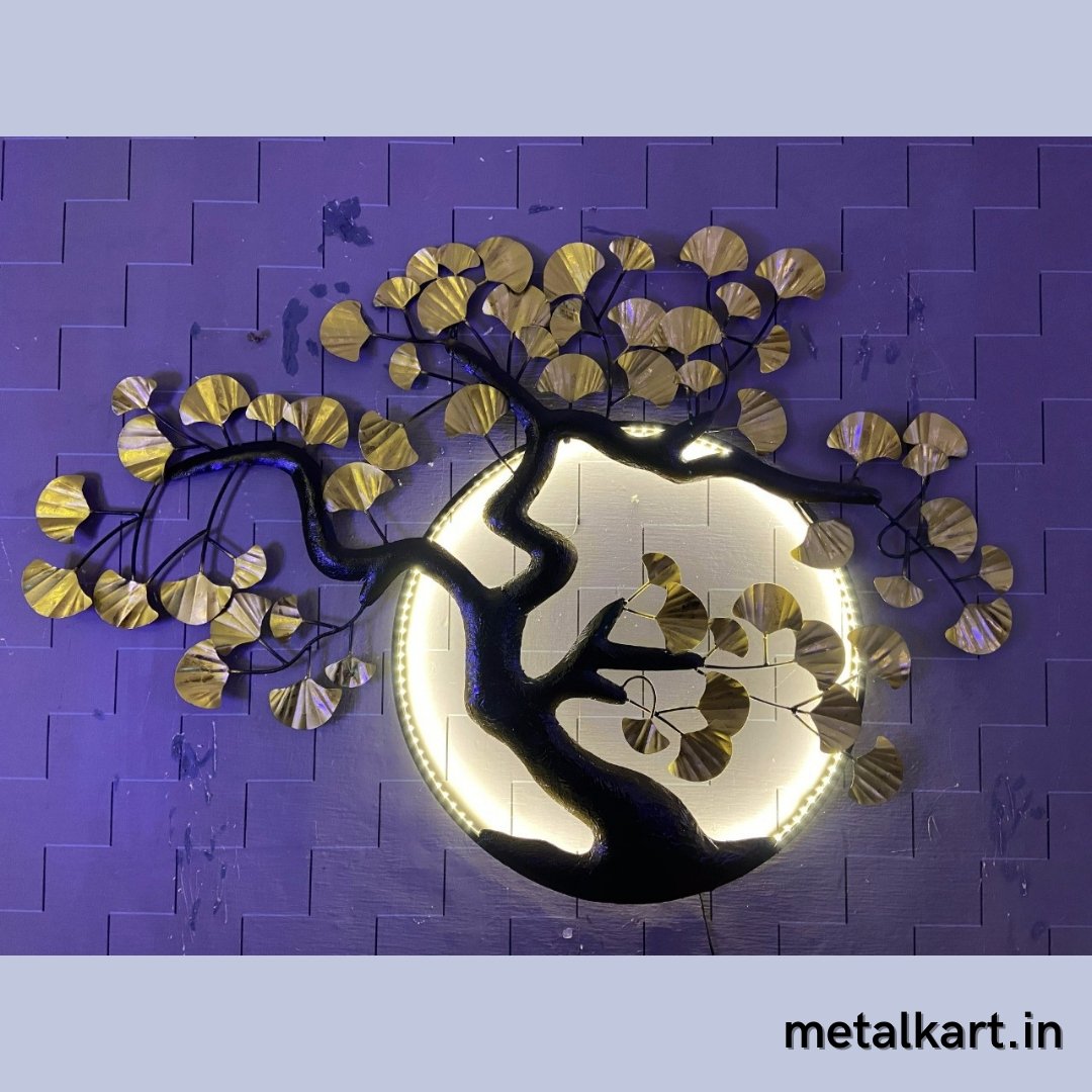 Metallic Ring tree wall design (52 x 36 Inches)