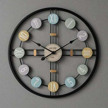 Metallic Roman numeric black circle wall clock (Dia 24 Inches)
