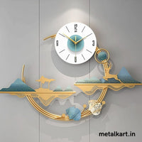 Thumbnail for Metallic TIme in Motion Deer Wall Clock (36 x 32 Inches)