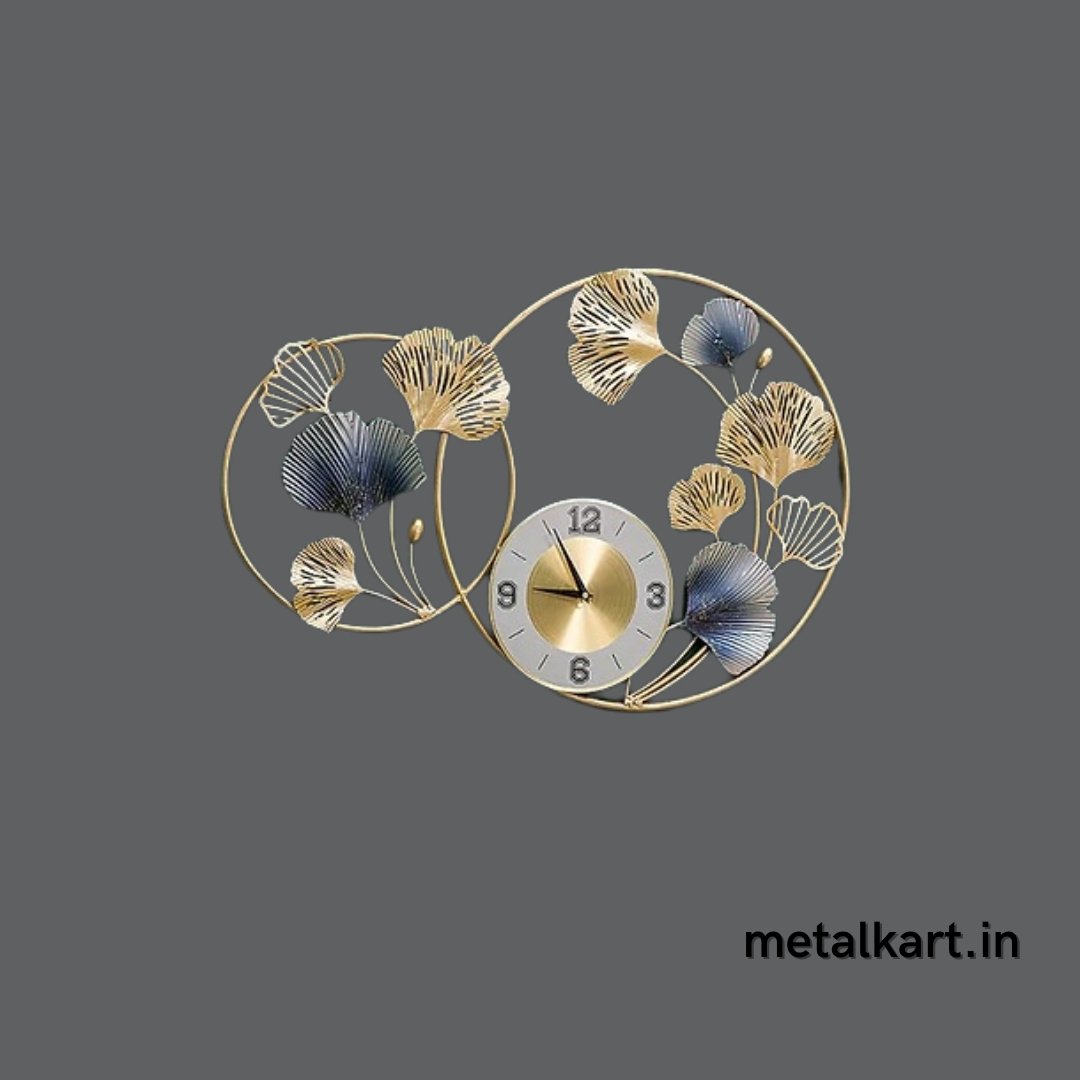 Metallic Two floral Circles with watch (30 x 20 Inches)