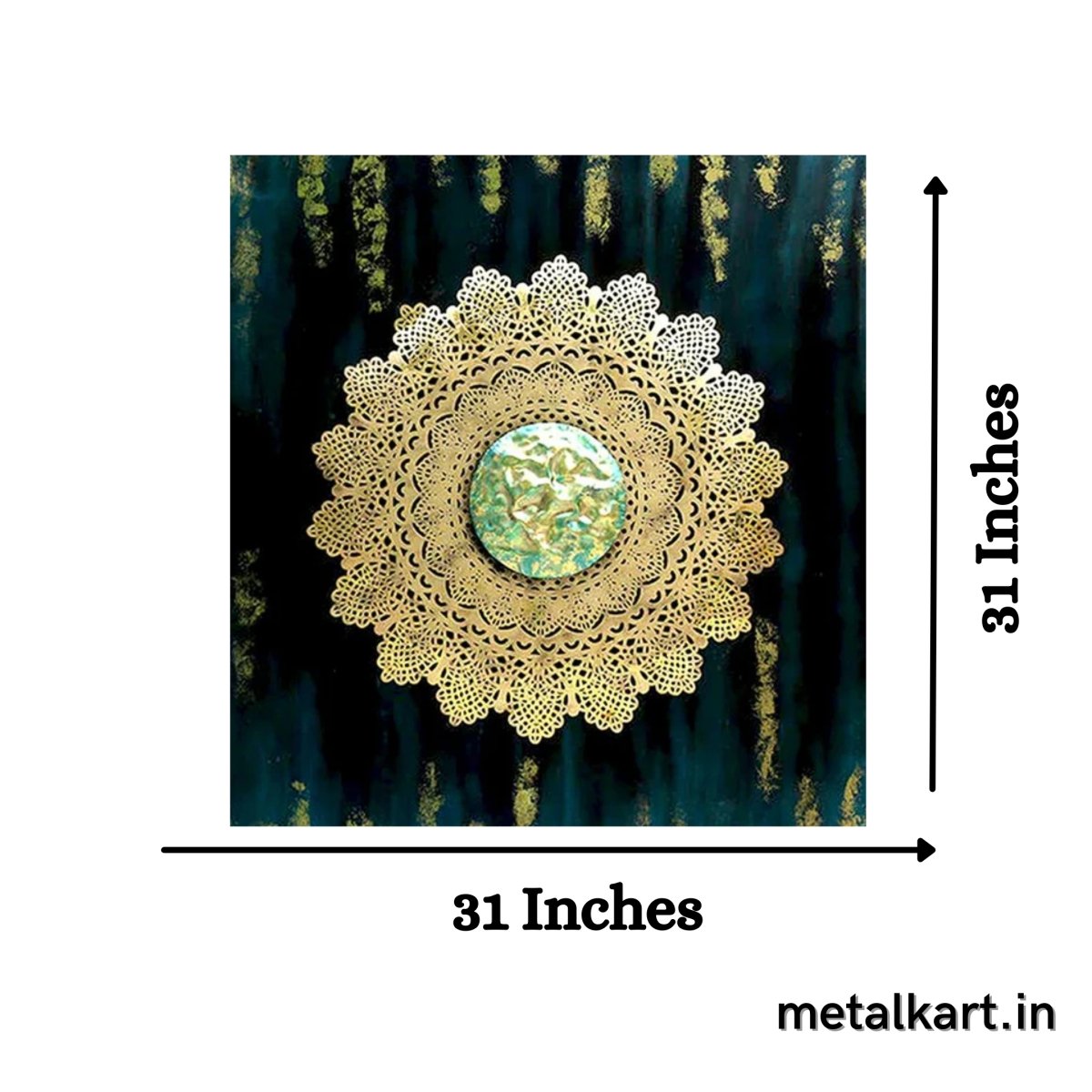 Metallic Universe Sun Shaped fine wall accent (31 x 31 Inches approx)