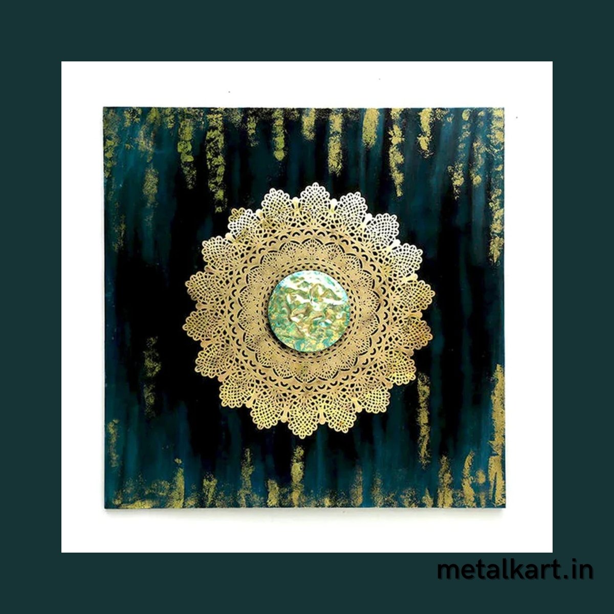 Metallic Universe Sun Shaped fine wall accent (31 x 31 Inches approx)