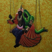 Thumbnail for Metallic Wall Art Radha Krishna Jhoola (22 x 28 Inches)