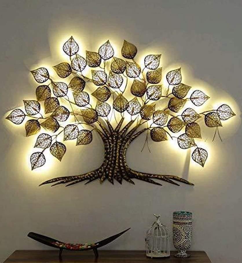 Metallic Wall Tree with LED ( Starting size 36 * 24 Inches )