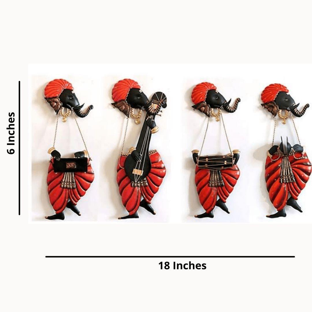 Mettalic Wall Art Ganesh Vaadan (18 * 6 Inches)