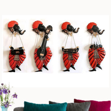 Mettalic Wall Art Ganesh Vaadan (18 * 6 Inches)