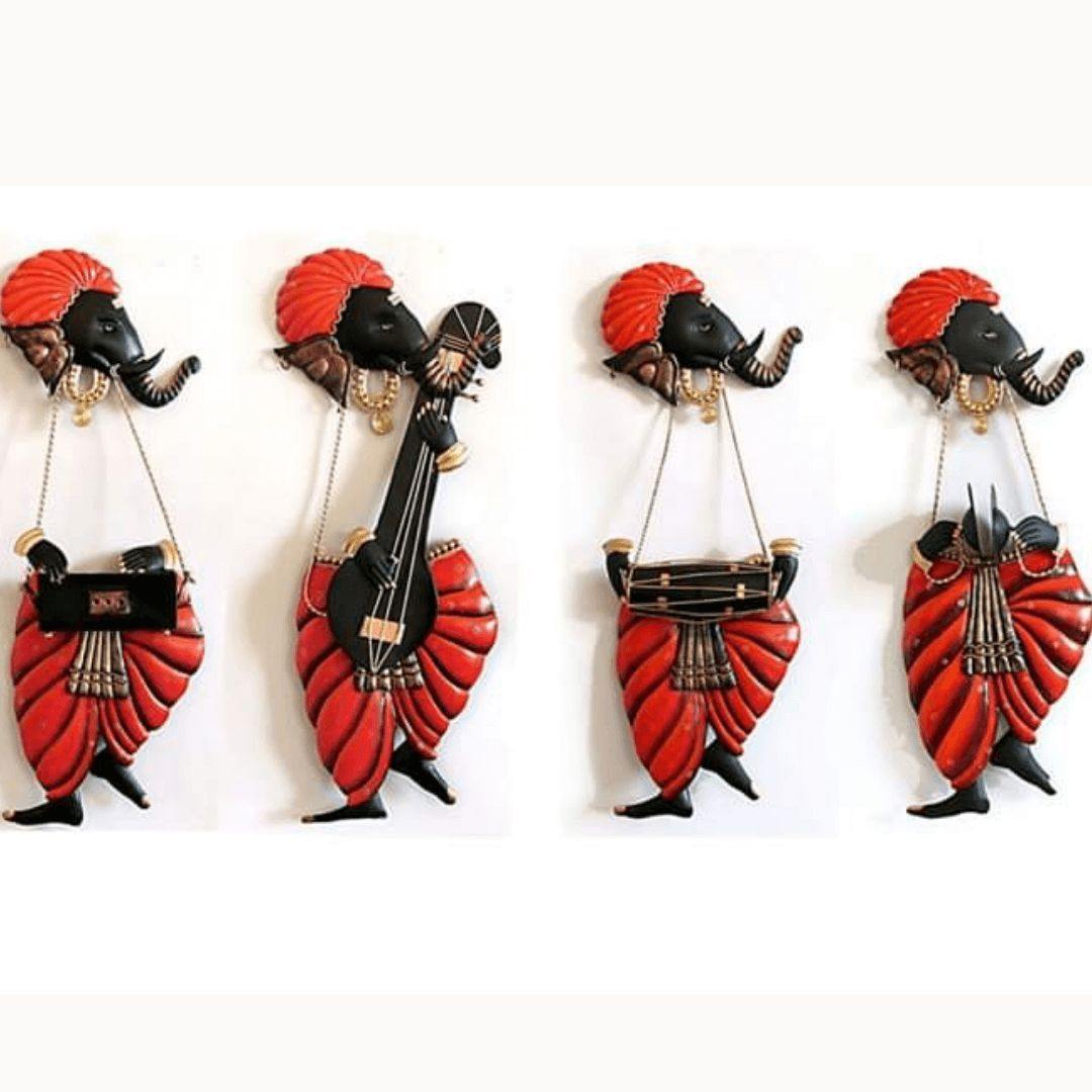 Mettalic Wall Art Ganesh Vaadan (18 * 6 Inches)