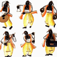 Thumbnail for Mettalic Wall Art Indian Band of Musicians (10 * 6 Inches)