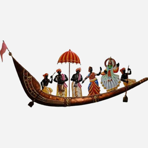 Mettalic Wall Art Kettuvallam Nrityam (36 * 18 Inches)