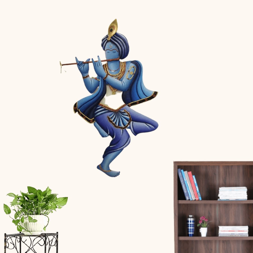 Mettalic Wall Art Manmohan Krishna (24 * 15 Inches)