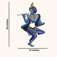 Thumbnail for Mettalic Wall Art Manmohan Krishna (24 * 15 Inches)