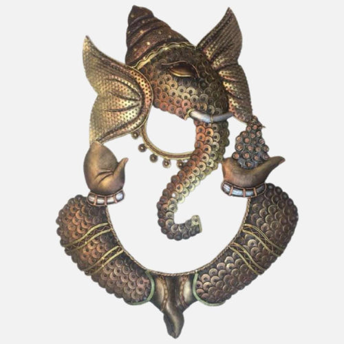 Mettalic Wall Art Sarvavyapi Ganesha (24 * 20 Inches)