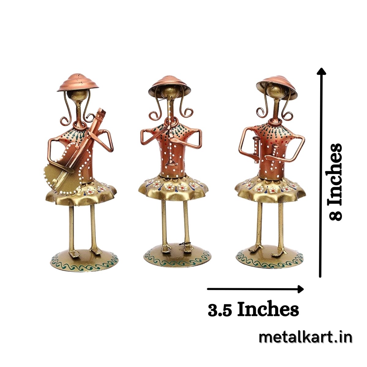 MUSICAL TRIO DRESSED IN RED (SET OF 3)