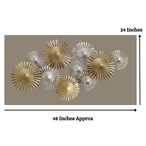 Premium Duo Color Inclined Slope Metal Wall Art (48 x 24 Inches)