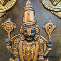 Thumbnail for Sri Tirupati Balaji with Lakshmi Mata 3D Wall Sculpture (36 x 24 Inches)