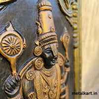 Thumbnail for Sri Tirupati Balaji with Lakshmi Mata 3D Wall Sculpture (36 x 24 Inches)