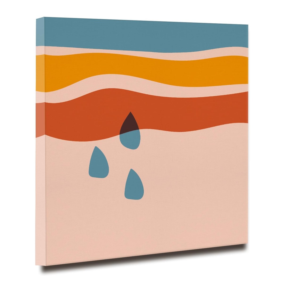 Teardrops on Canvas Wall Painting (36 x 36 Inches)