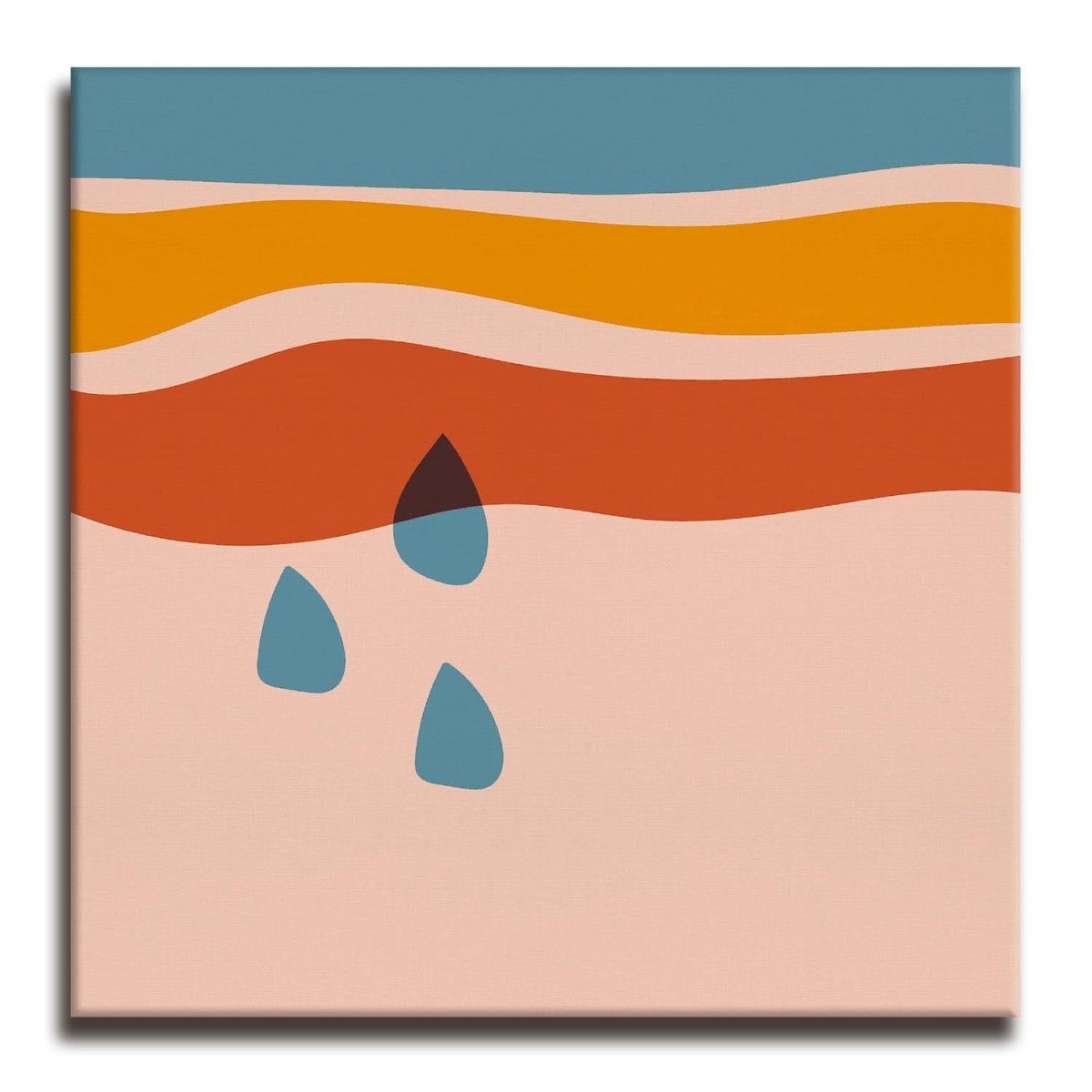 Teardrops on Canvas Wall Painting (36 x 36 Inches)