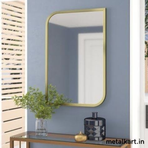 The Simple Metllic Frame Rectangular Mirror (15 x 24 Inches)