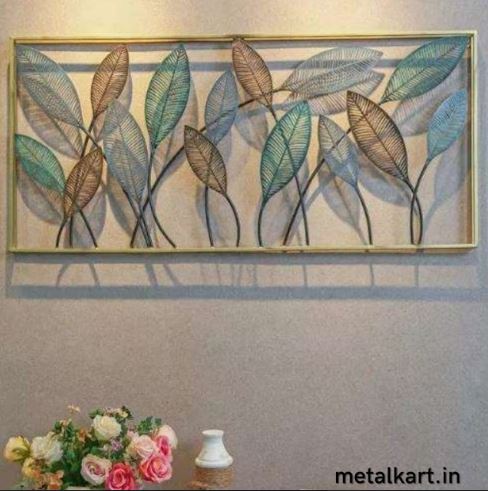 Trifoliate Trellis Vividly Colored Pointed leaves Wall Art (48 x 24 Inches)