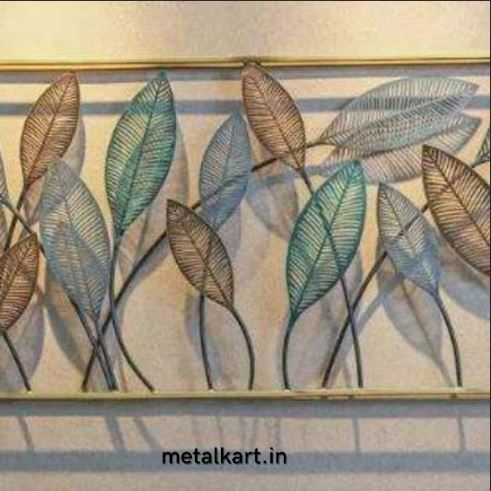 Trifoliate Trellis Vividly Colored Pointed leaves Wall Art (48 x 24 Inches)